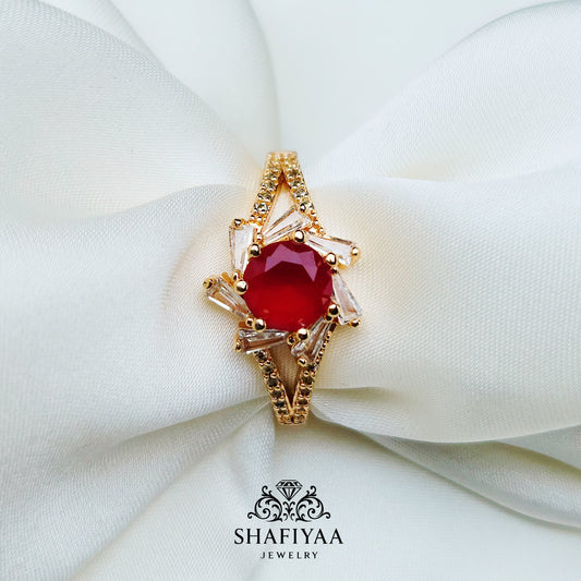 Royal Solitaire Statement Ring (Rose Gold)