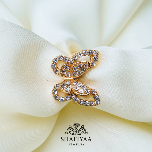 Butterfly gold ring (golden)