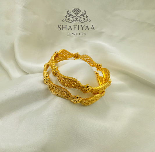 Golden Blossom Bangles
