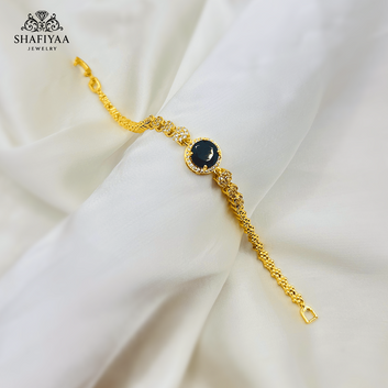 Midnight Elegance Gold Bracelet
