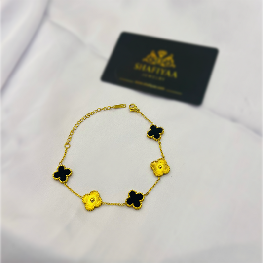 .Black and Gold Floral Elegance