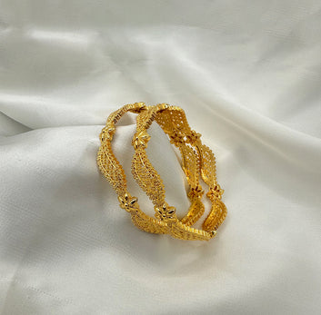 Golden Blossom Bangles