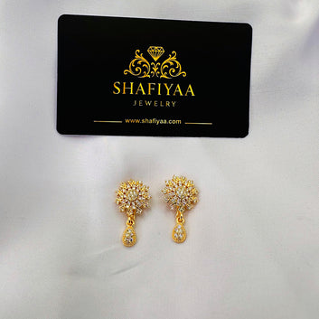 Floral Cluster Drop Earrings