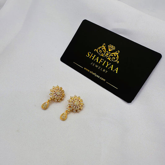 Floral Cluster Drop Earrings