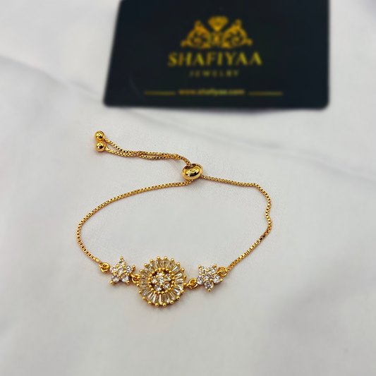 Starburst Crystal Charm Bracelet