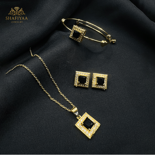 Black Onyx Luxe Square Set