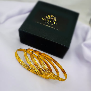 Elegant Gold Bangle Set