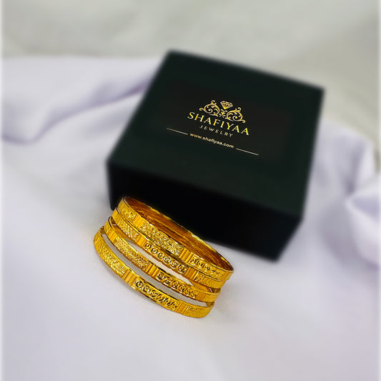 Elegant Gold Bangle Set