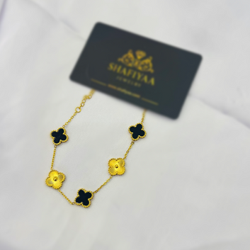 .Black and Gold Floral Elegance