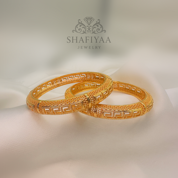 Geometric Luxe Gold Bangles
