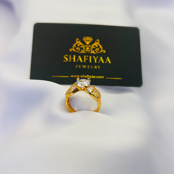 Golden Radiance Solitaire Ring