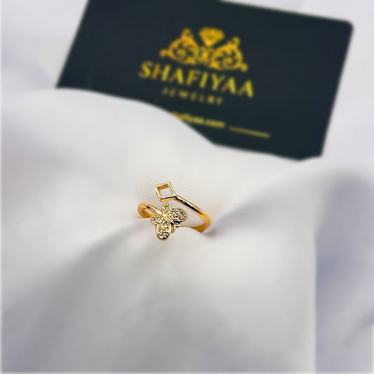 Elegant Butterfly Gold Ring