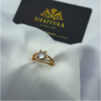 Royal Solitaire Statement Ring (White)