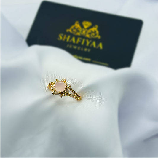 Royal Solitaire Statement Ring (Pink)