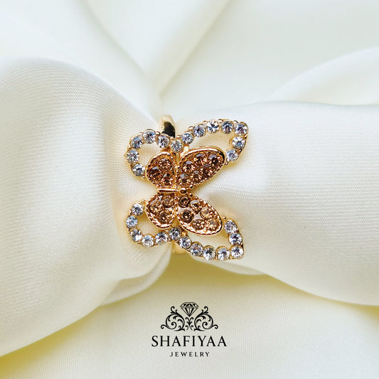 Butterfly gold ring
