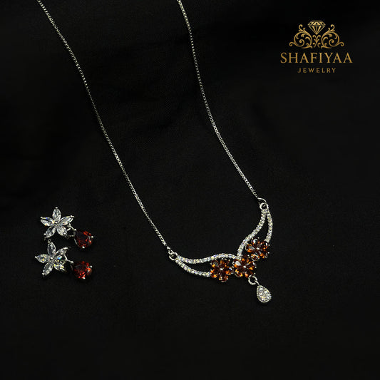 Crimson Bloom Elegance Jewelry Set