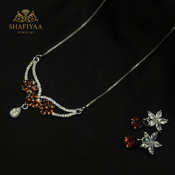 Crimson Bloom Elegance Jewelry Set